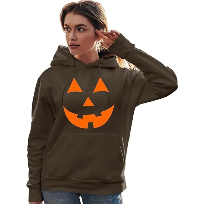 Halloween Pumpkin Face Go All Out Jack O Lantern Hoodie