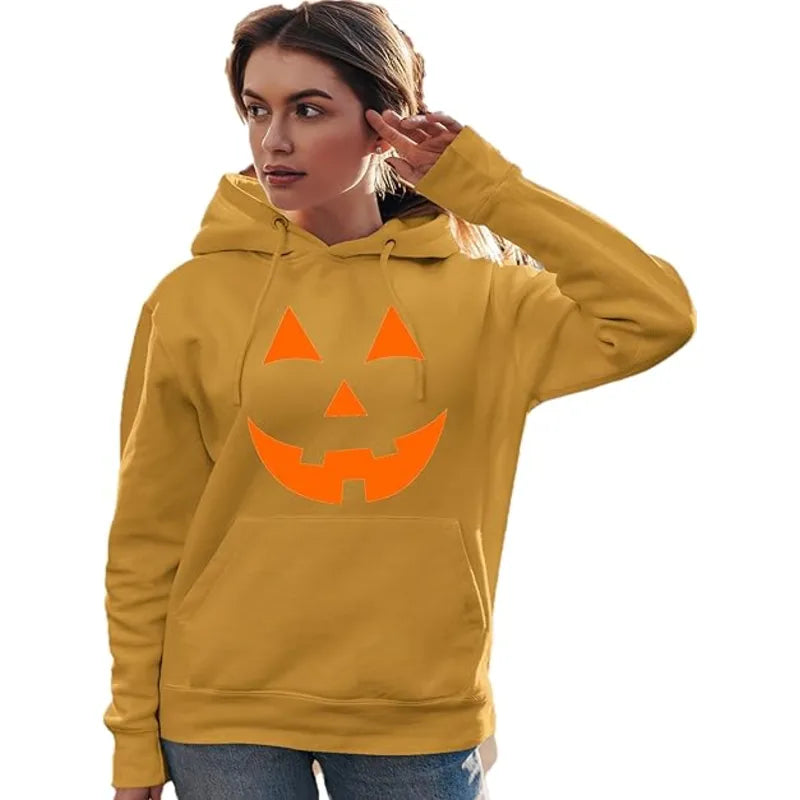 Halloween Pumpkin Face Go All Out Jack O Lantern Hoodie