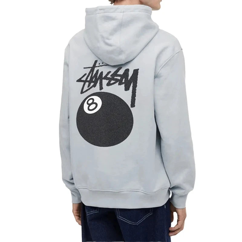 Stussy 8 Ball Grey Hoodie