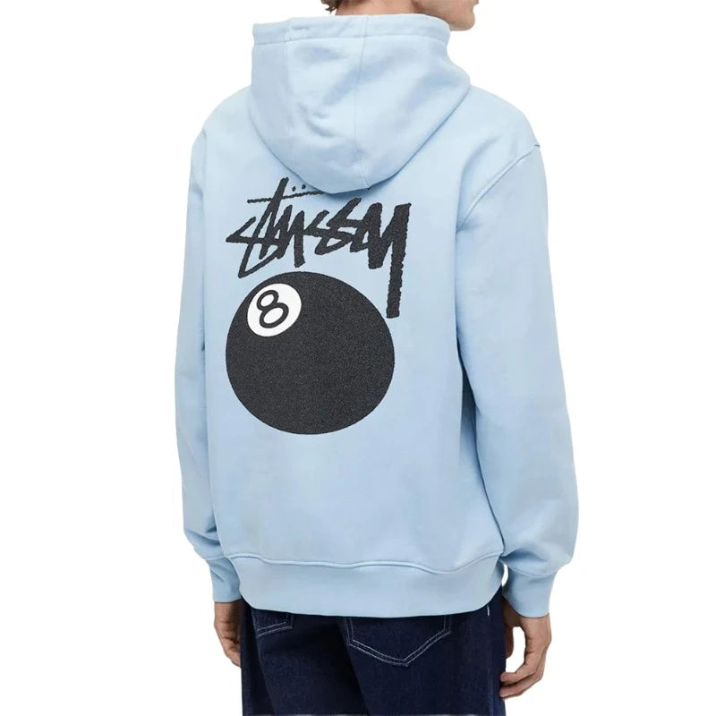 Stussy 8 Ball Light Blue Hoodie