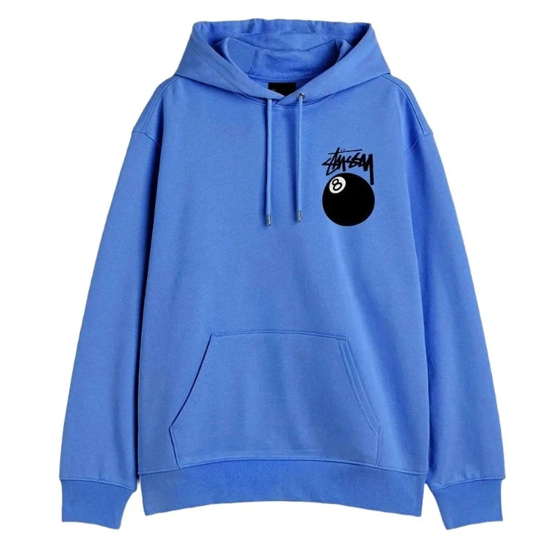 8 Ball Stussy Blue Hoodie