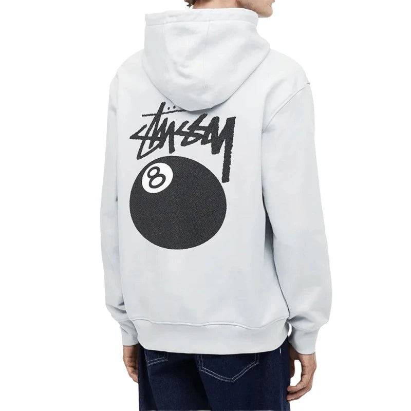 Stussy 8 Ball White Hoodie