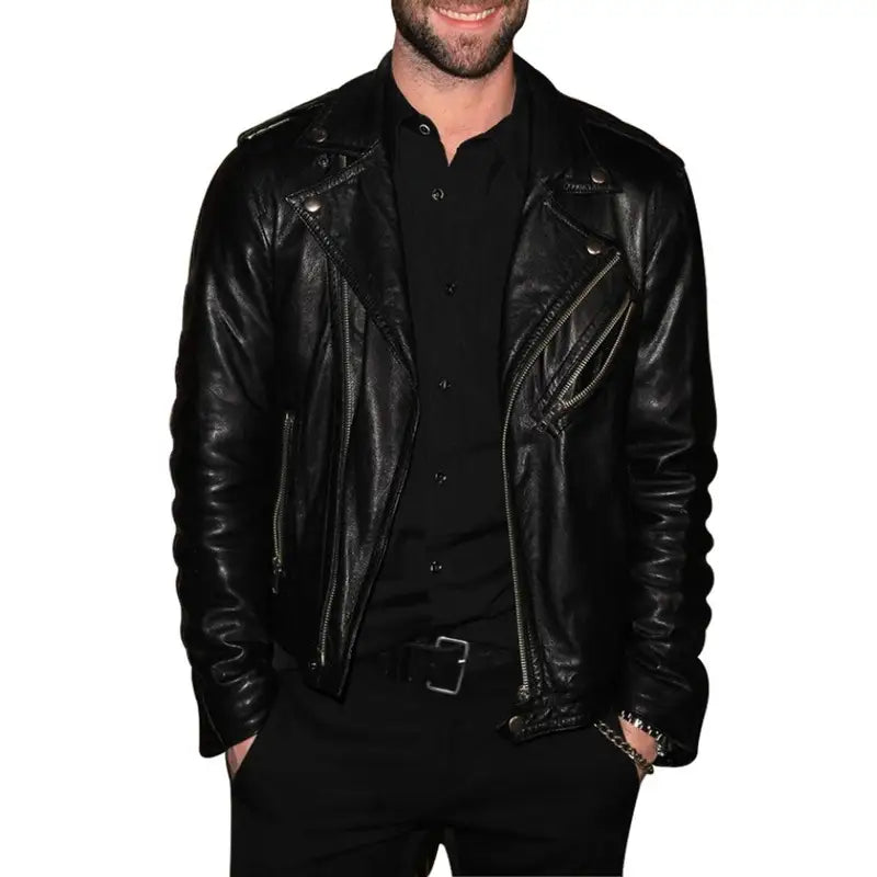 Adam Levine Black Leather Jacket