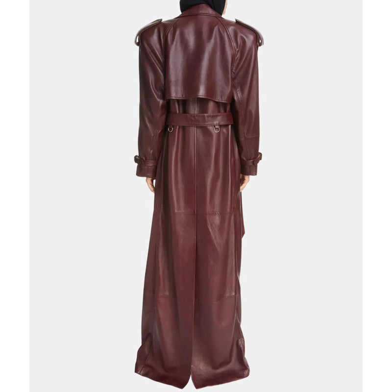 Kim Kardashian American Horror Story Maroon Coat