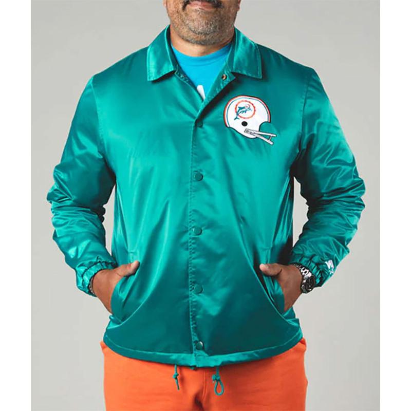 Miami Dolphins Coach Satin Jacket