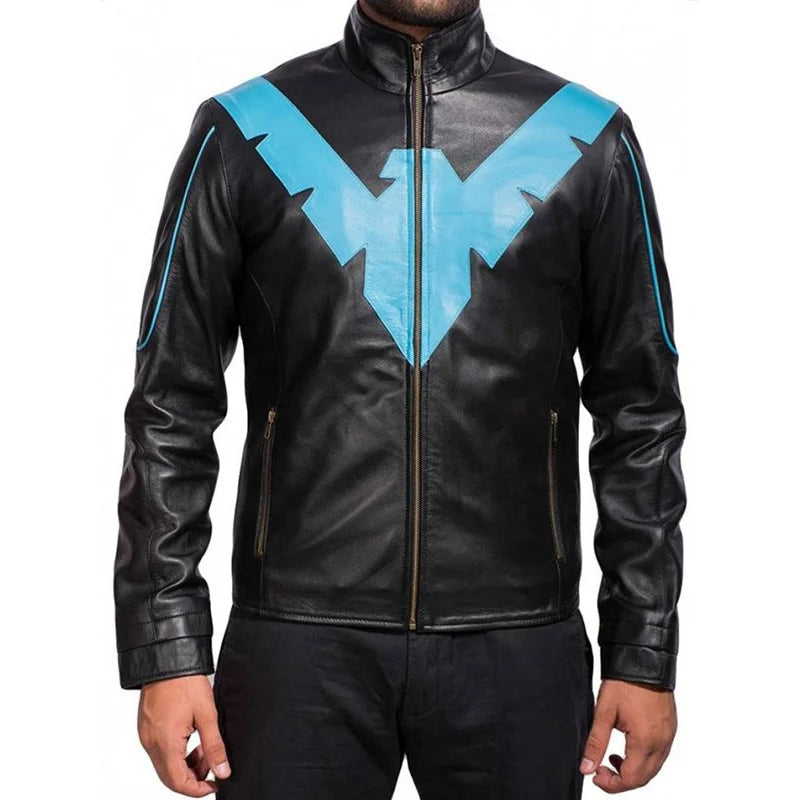 Nightwing Arkham Knight Leather Jacket