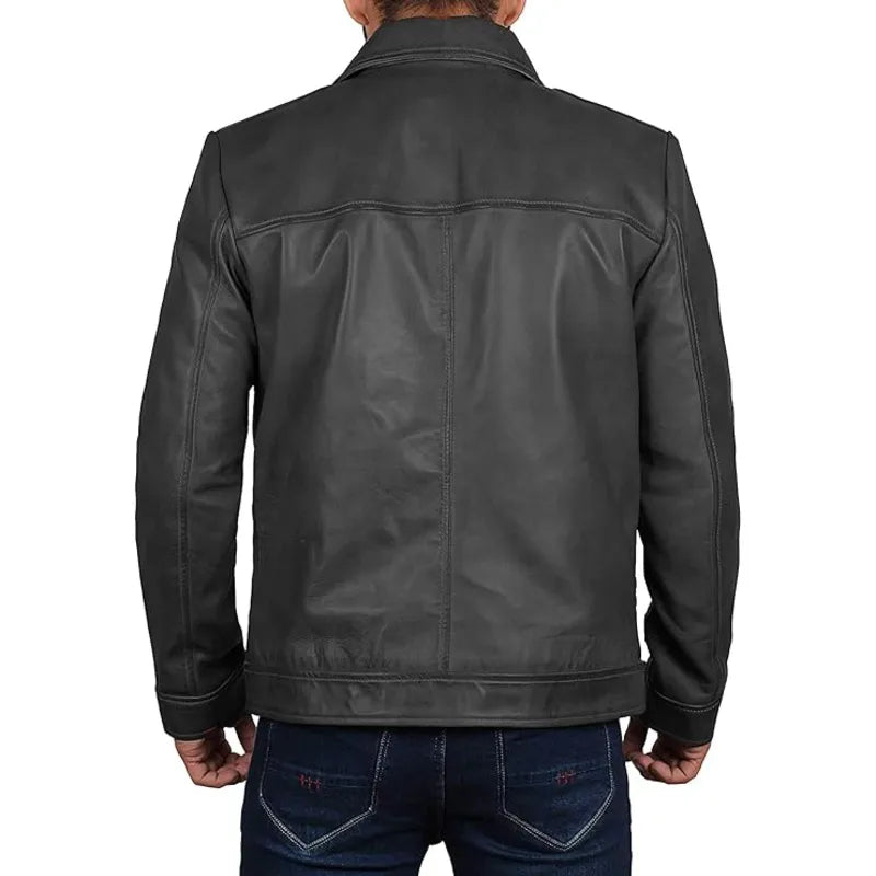 Men's Black Leather Jacket