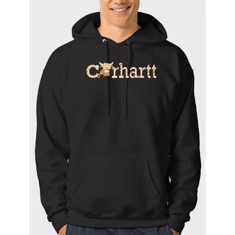 Highland Cow Carhartt Pullover Hoodie