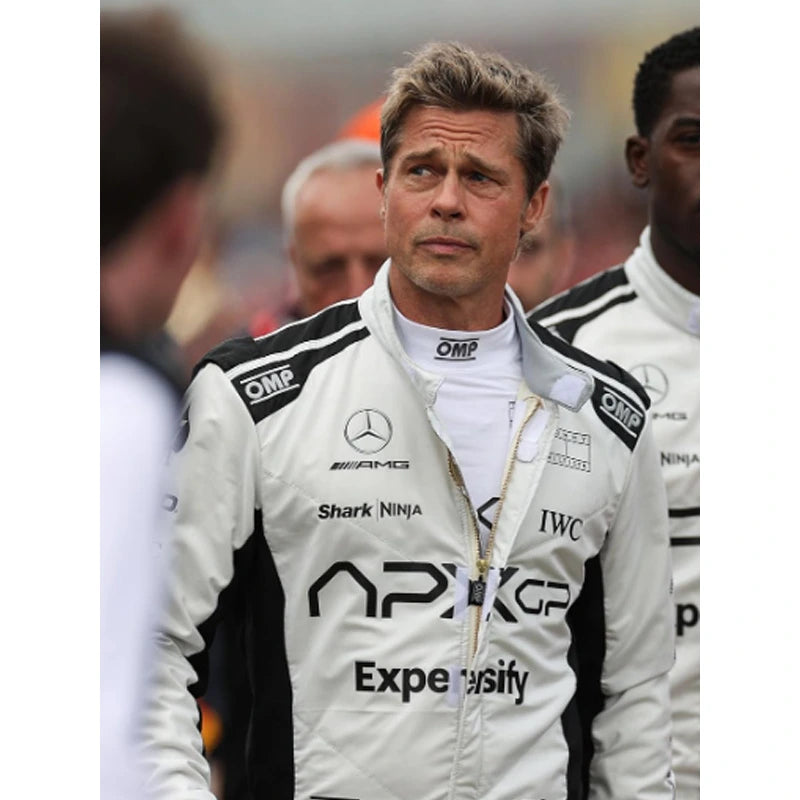 Brad-Pitt-F1-White-and-Black-Racer-Jacket