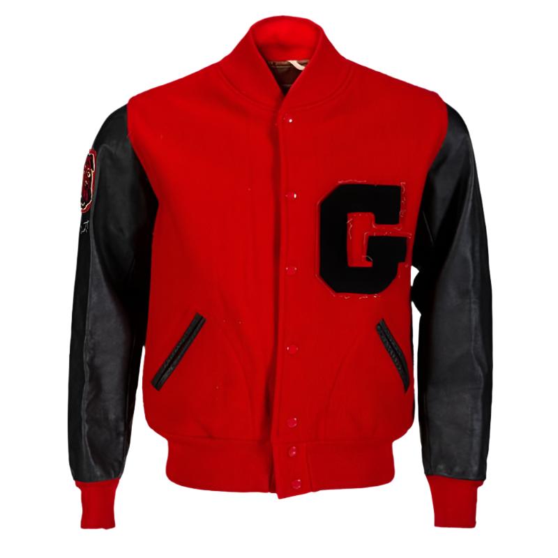 University of Georgia Bulldogs Red & Black Letterman Jacket