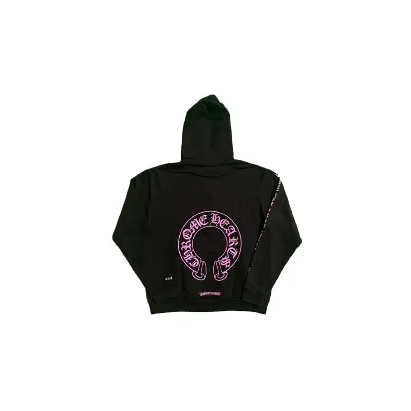 Chrome Hearts Exclusive Horseshoe Black Pink Hoodie