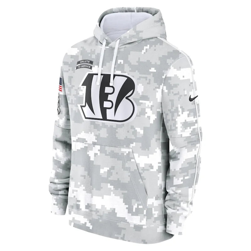 Cincinnati Bengals Arctic Camo 2024 Pullover Hoodie