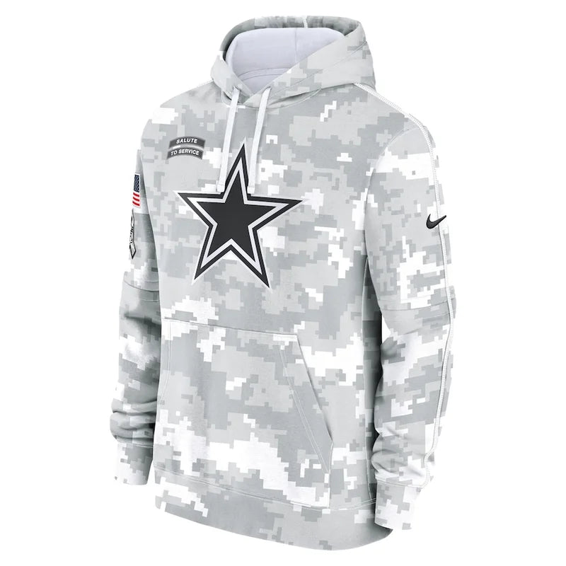 Dallas Cowboys Arctic Camo 2024 Pullover Hoodie