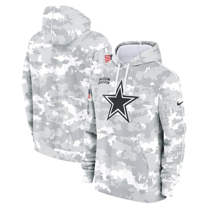 Dallas Cowboys Arctic Camo 2024 Pullover Hoodie