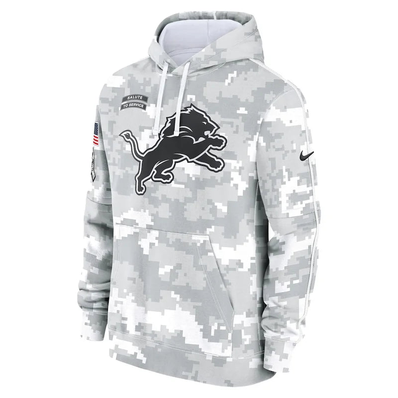 Detroit Lions Arctic Camo 2024 Pullover Hoodie