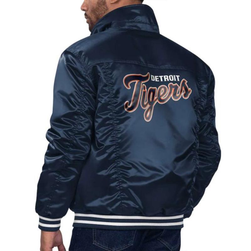 Denver Broncos Silver Tab Blue Satin Jacket