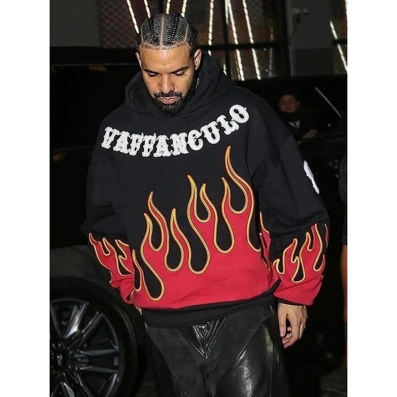 Drake Vaffanculo Flame Pullover Hoodie