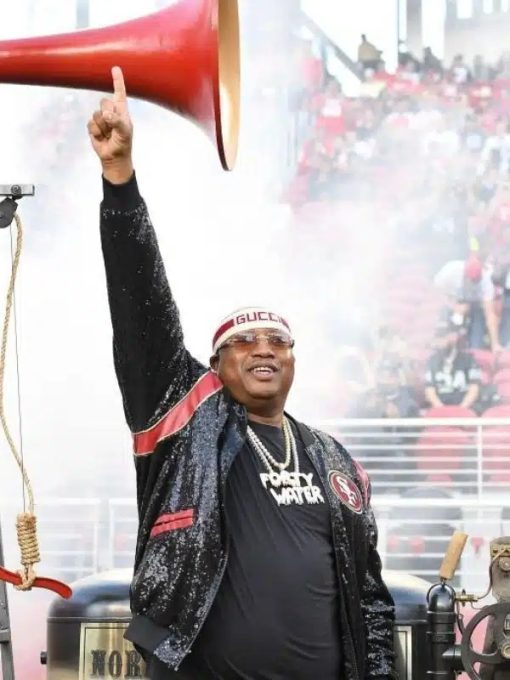 Earl Stevens 49ers San Francisco E40 Black Sequin Jacket