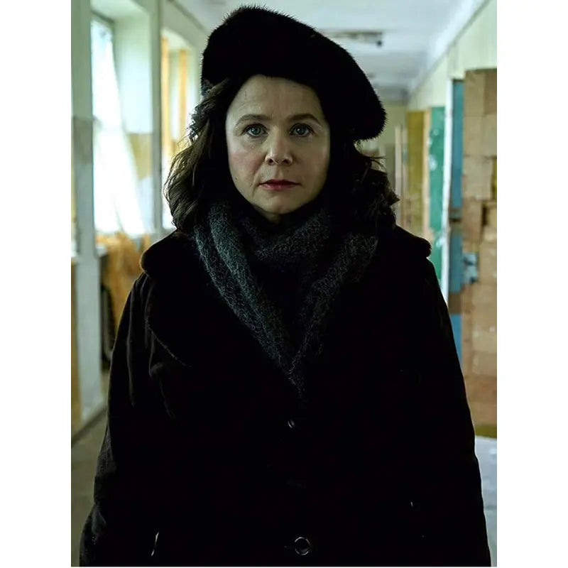 Emily Watson Chernobyl Dark Brown Coat