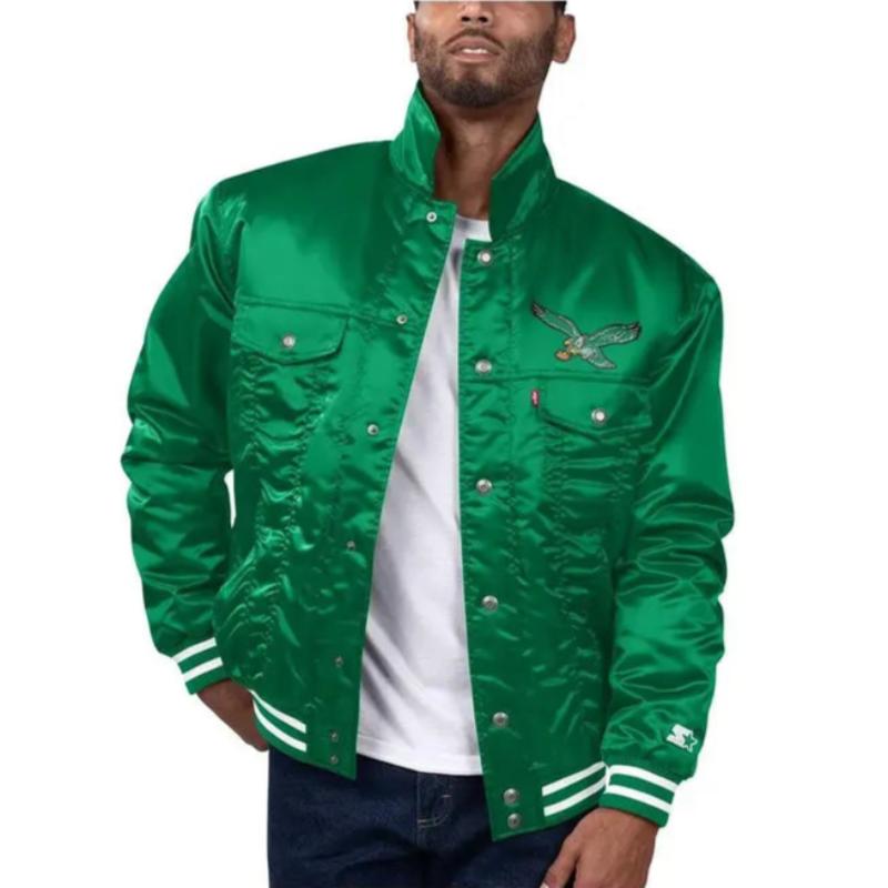 Green Philadelphia Eagles Silver Tab Jacket