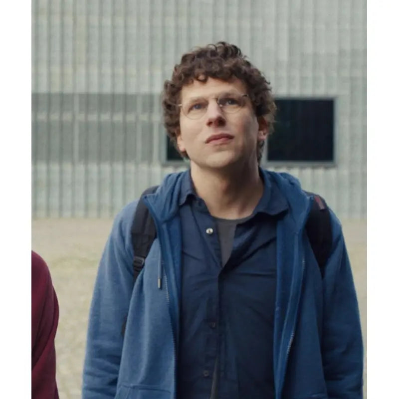 Jesse Eisenberg A Real Pain Fleece Zipper Hoodie