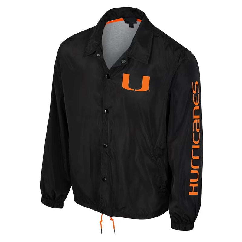 Miami Hurricanes Full-Snap Coaches Jacket