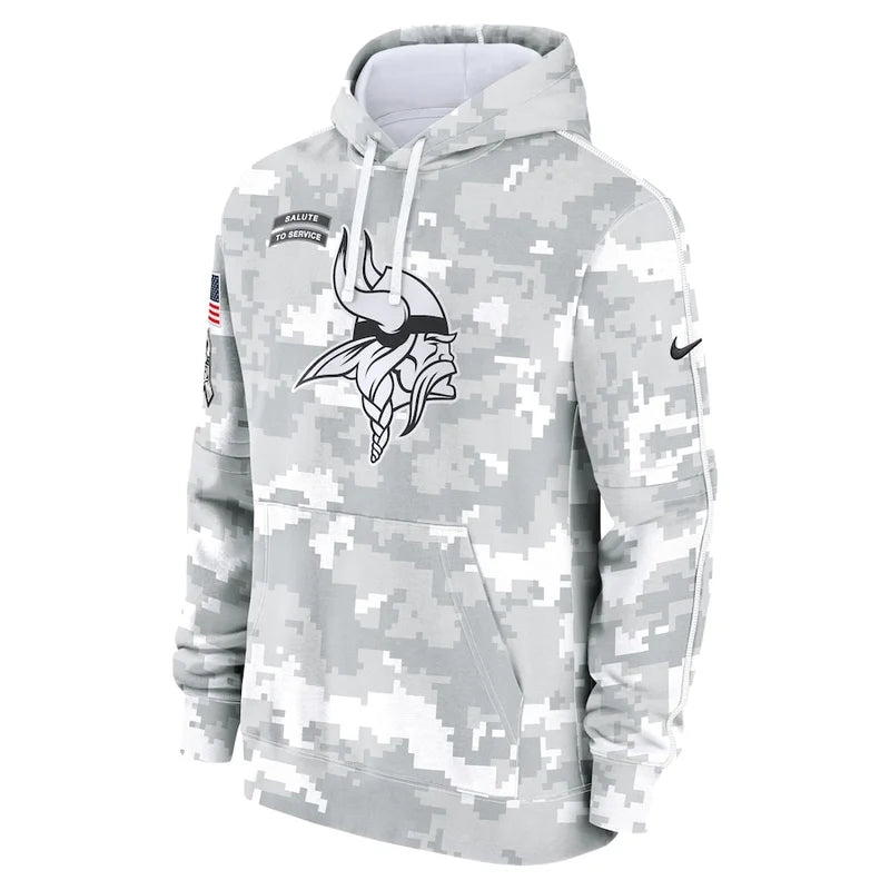 Minnesota Vikings Arctic Camo 2024 Pullover Hoodie