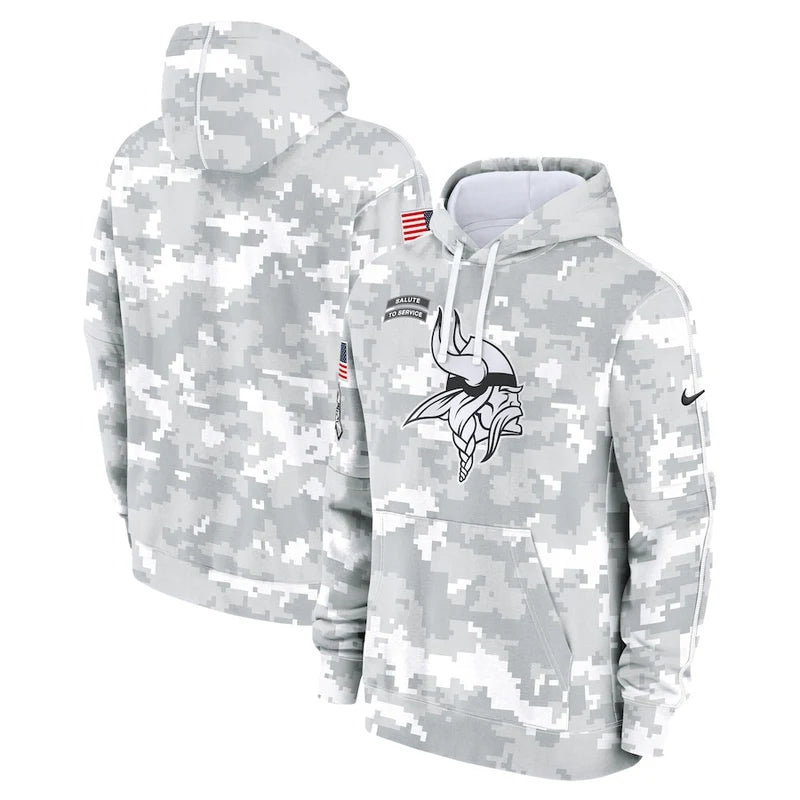 Minnesota Vikings Arctic Camo 2024 Pullover Hoodie