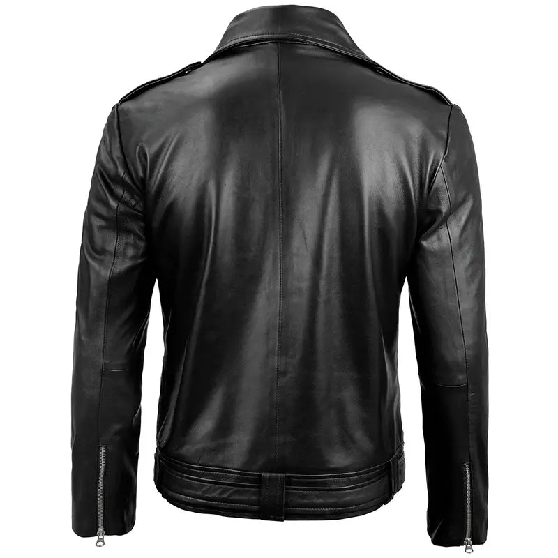 Negan Real Leather Biker Men's Black Leather Jacket