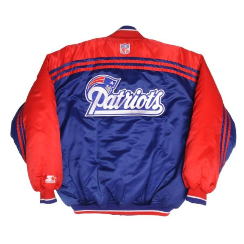 New England Patriots 1990’s Blue & Red Satin Jacket