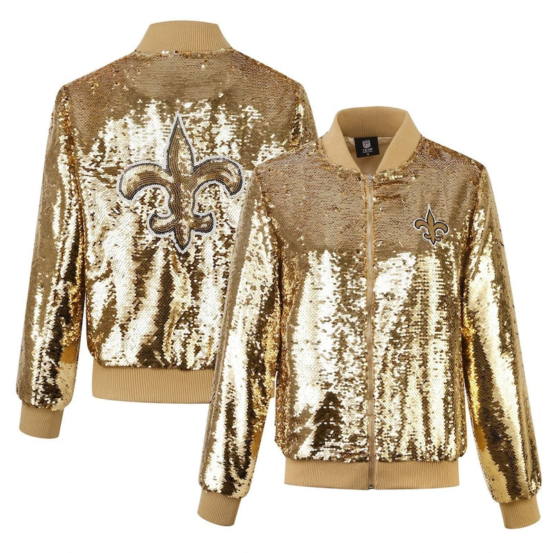 New Orleans Saints Golden Full-Zip Jacket