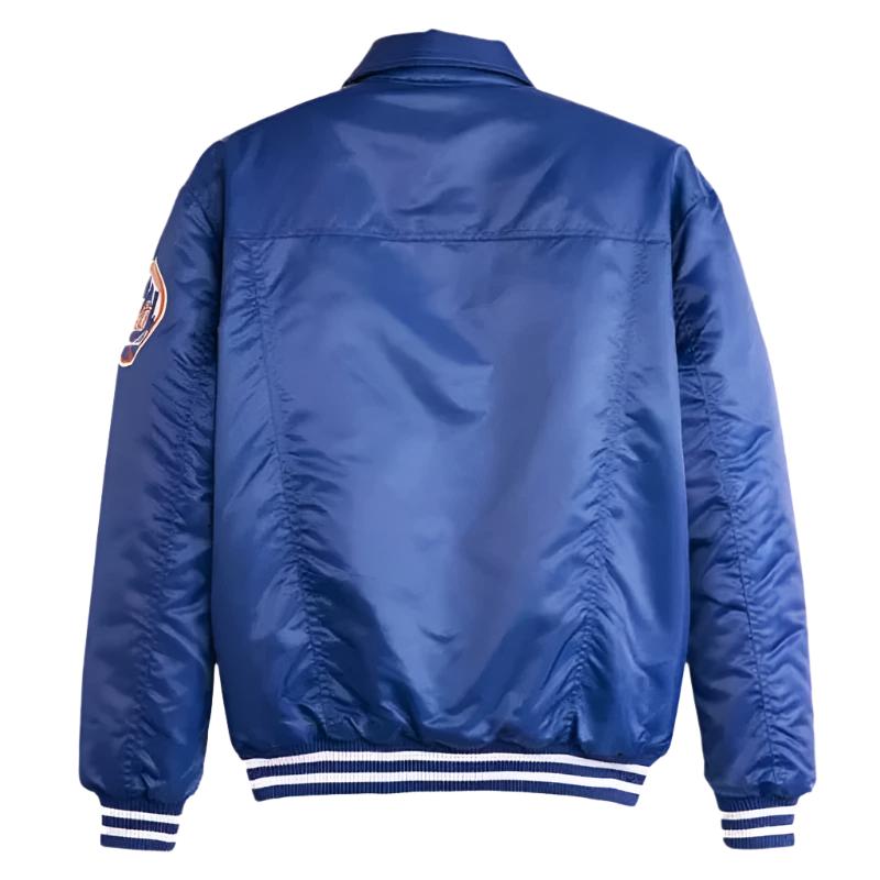 NY Mets Blue Satin Trucker Jacket