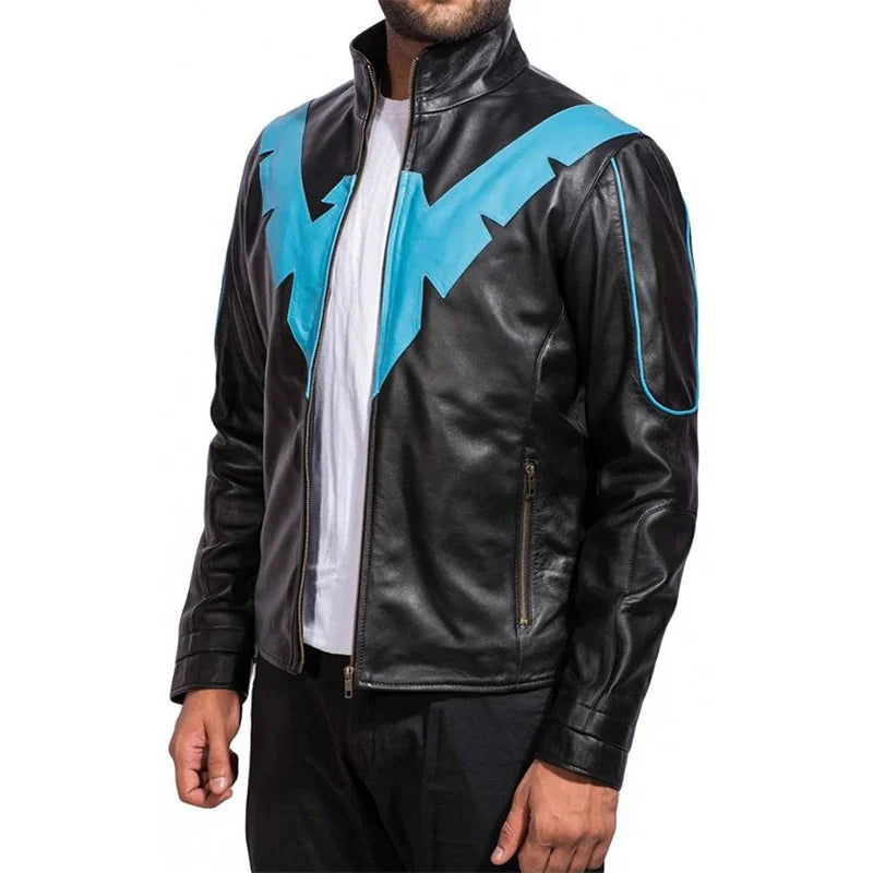 Nightwing Arkham Knight Leather Jacket