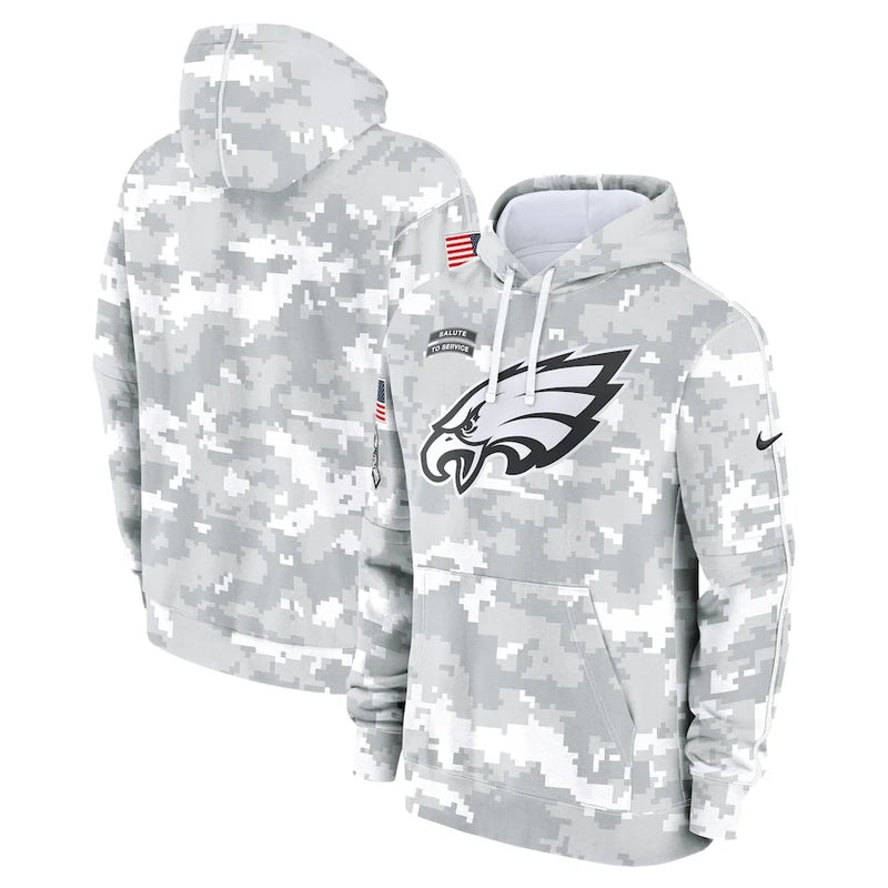 Philadelphia Eagles Arctic Camo 2024 Pullover Hoodie