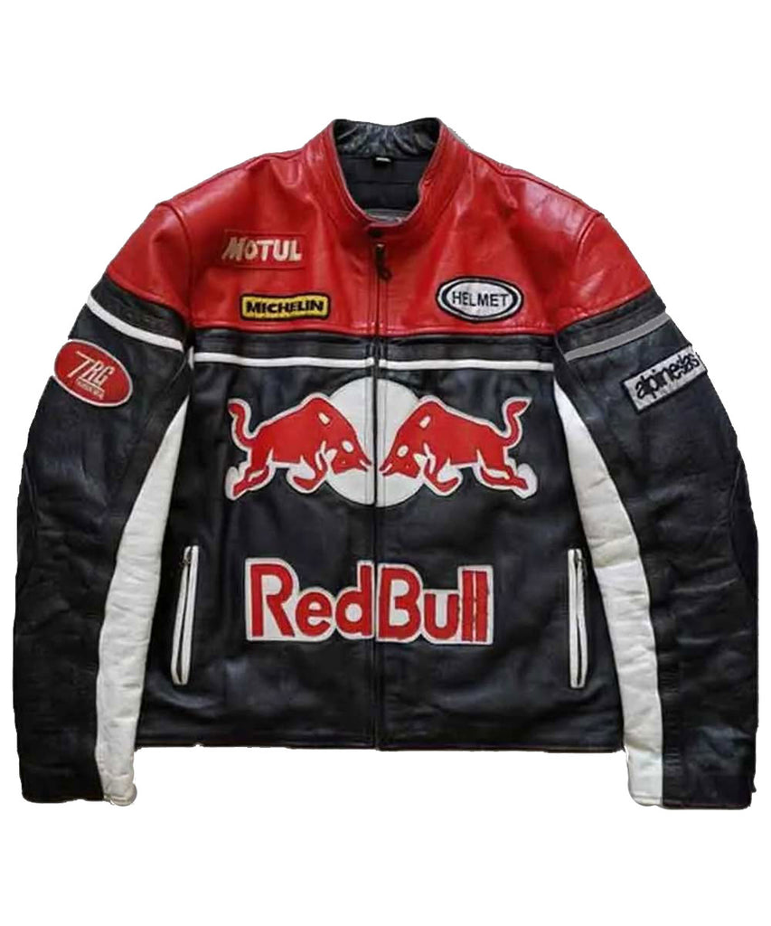 Red Bull Racing Black & Red Leather Jacket