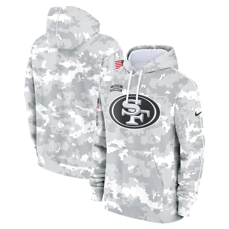 San Francisco 49ers Arctic Camo 2024 Pullover Hoodie