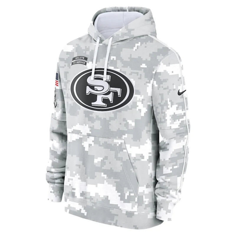 San Francisco 49ers Arctic Camo 2024 Pullover Hoodie