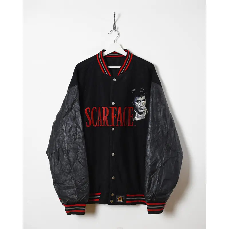 Scarface Black Varsity Bomber Jacket