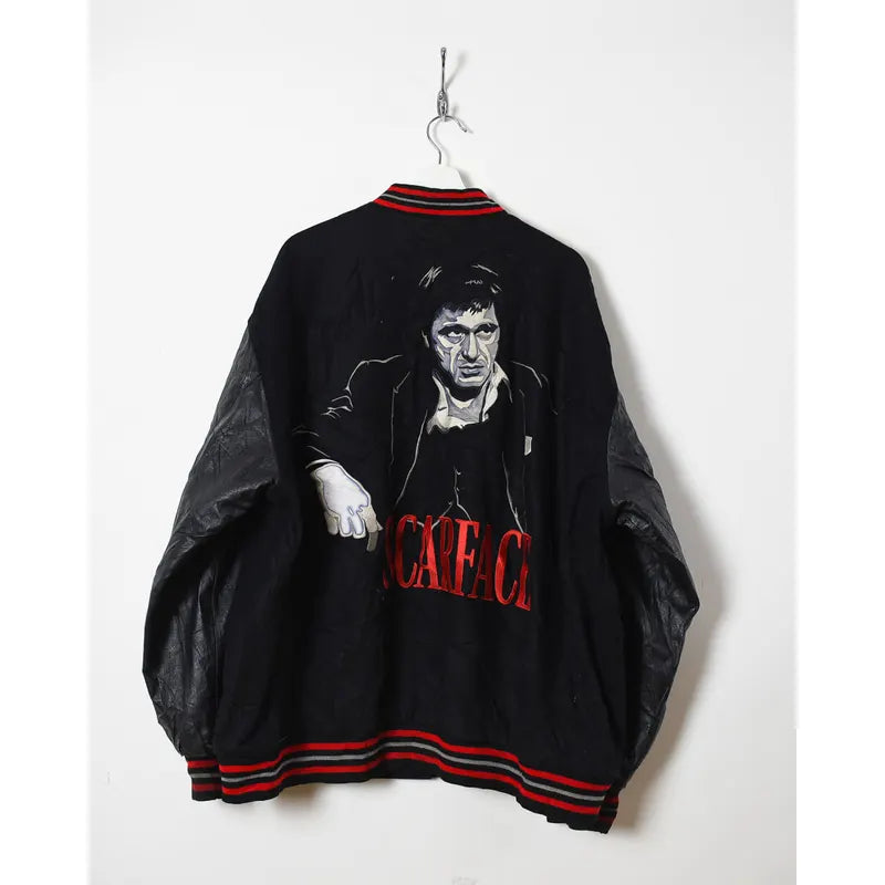 Scarface Black Varsity Bomber Jacket