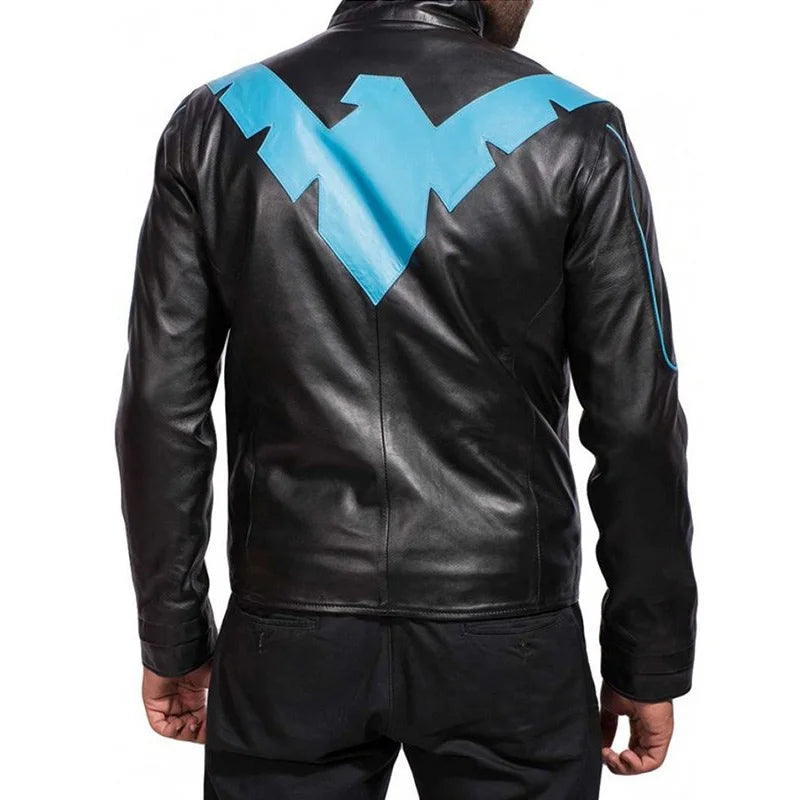 Nightwing Arkham Knight Leather Jacket