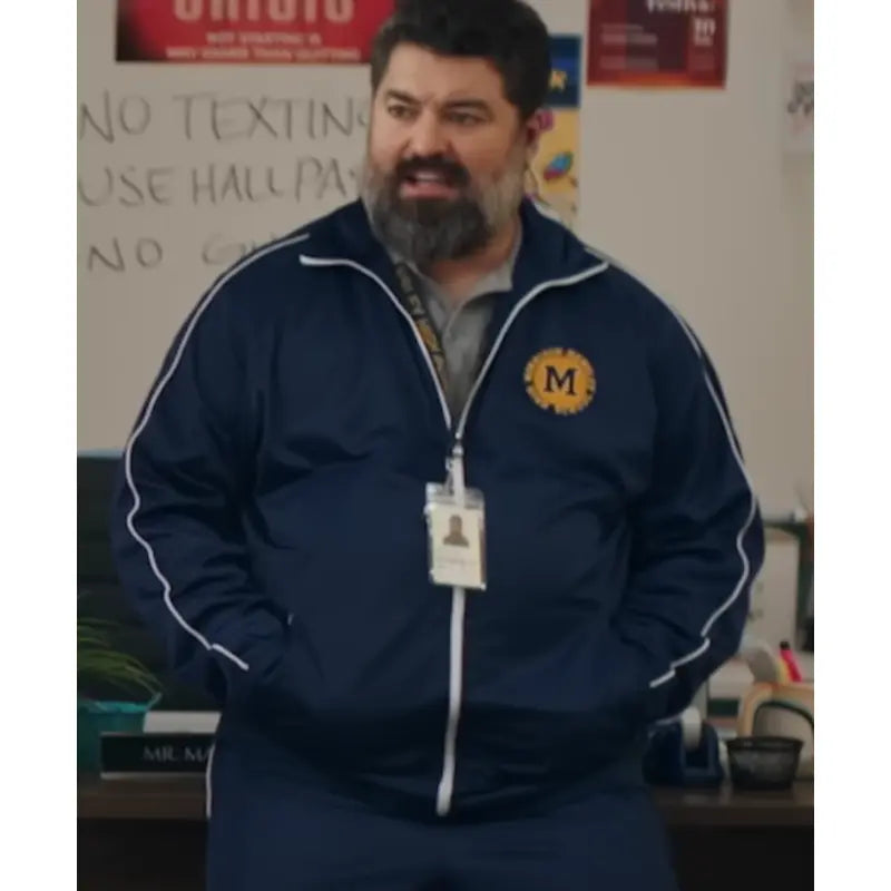 English Teacher Sean Patton Blue Fleece Jacket