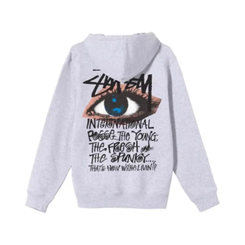 Vintage Stussy Eye Grey Hoodie