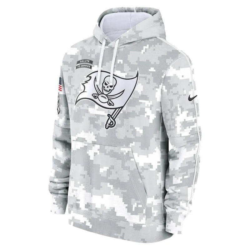 Tampa Bay Buccaneers Arctic Camo 2024 Pullover Hoodie