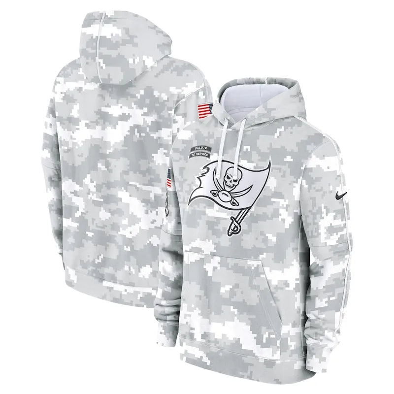 Tampa Bay Buccaneers Arctic Camo 2024 Pullover Hoodie