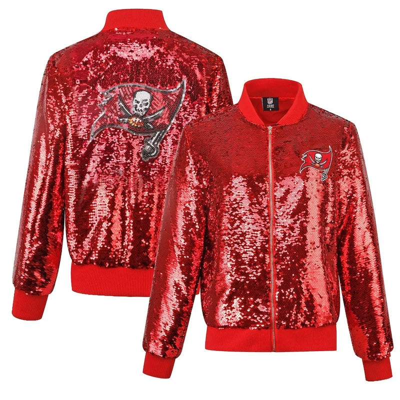 Tampa Bay Buccaneers Full-Zip Sequin Jacket