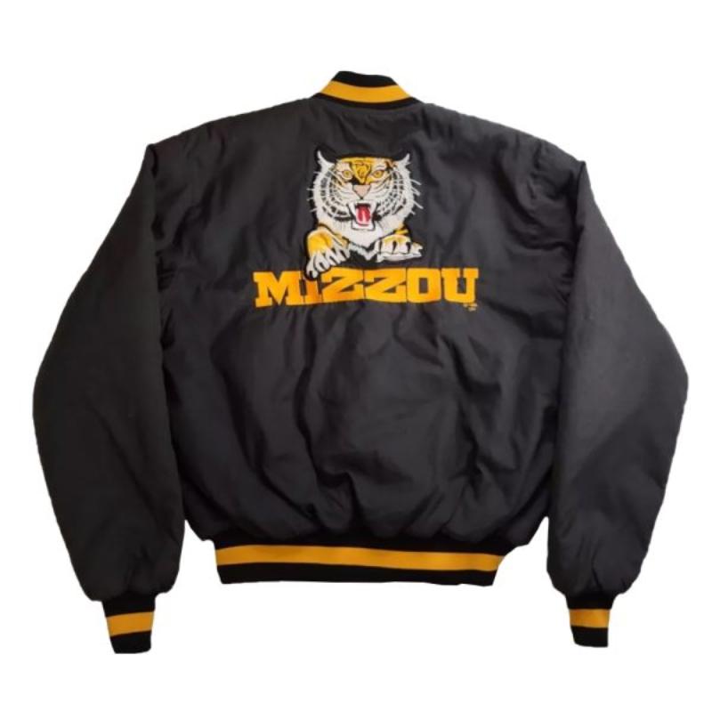 The Game 1980 Missouri Mizzou Tigers Black Bomber Jacket