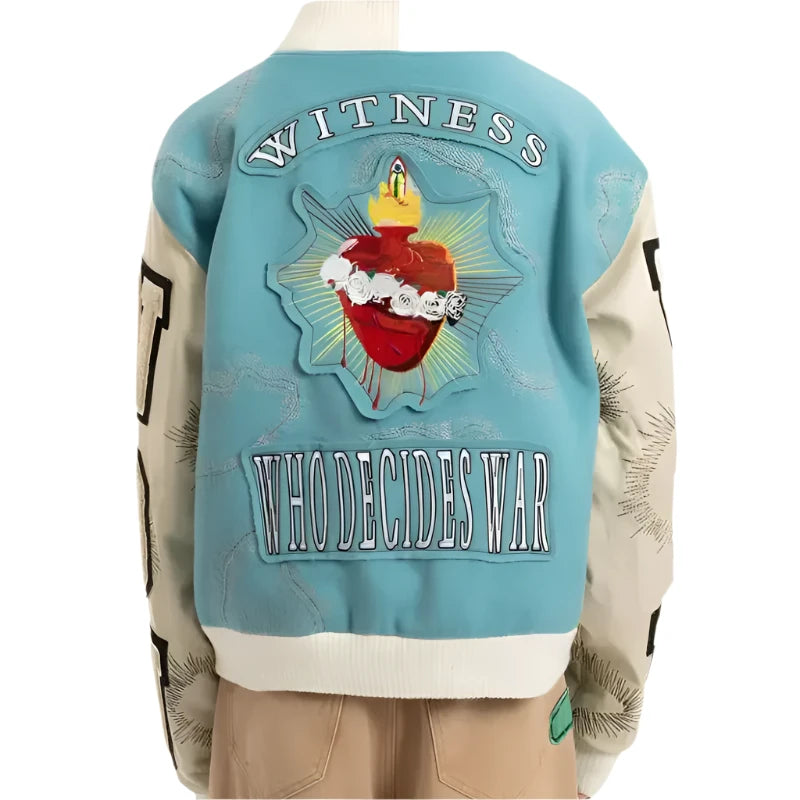 Who Decides War Varsity Jacket For Unisex