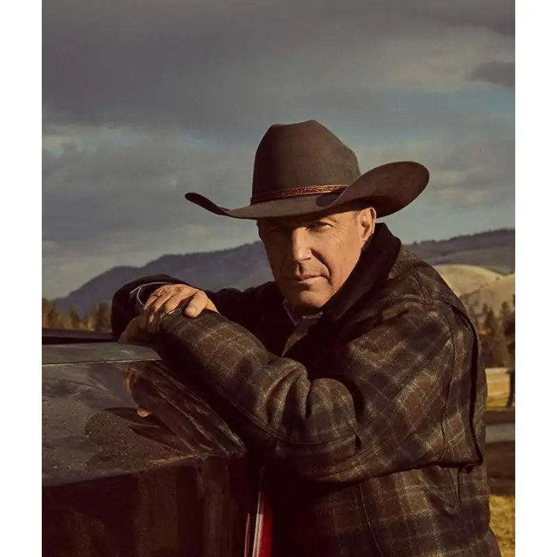 Yellowstone John Dutton Plaid Fleece Jacket