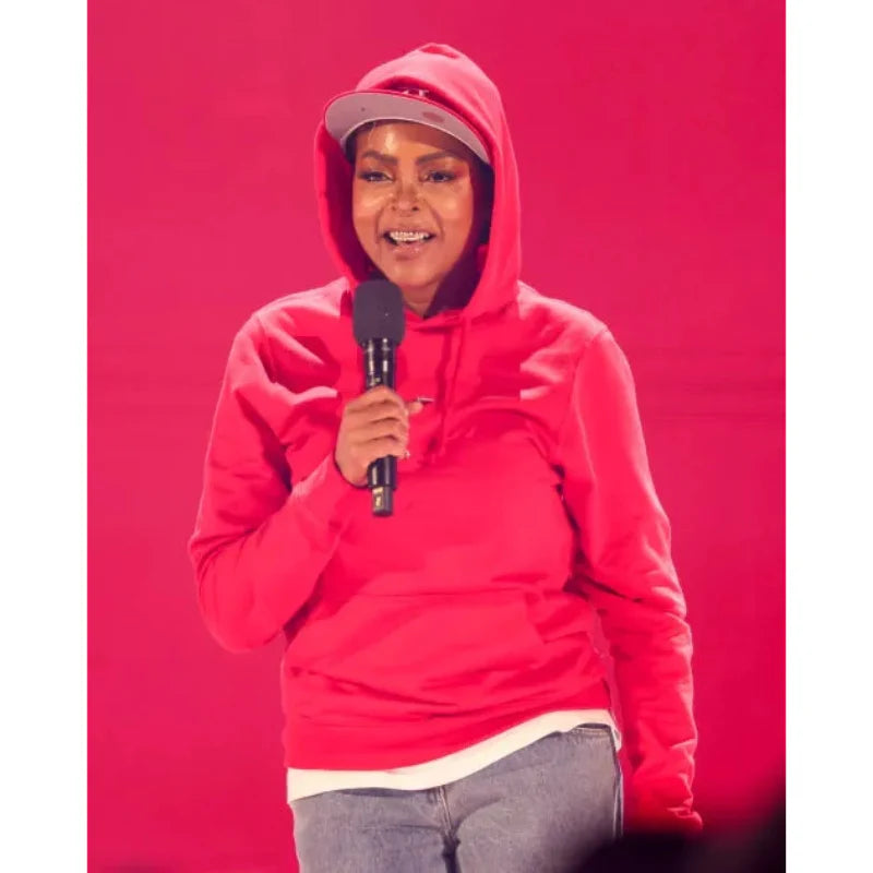 bet-awards-2024-taraji-p-henson-red-pullover-hoodie