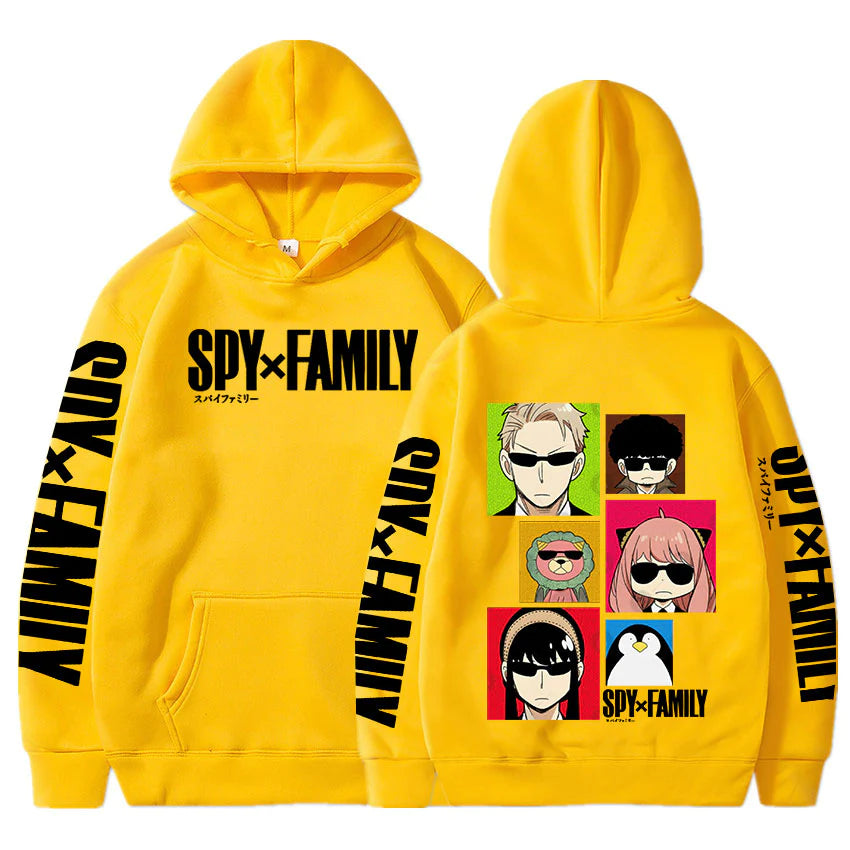 Characters-kawaii-spy-x-family-yellow-pullover-hoodie